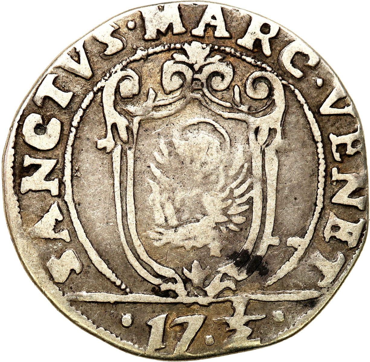 Włochy, Wenecja. Francesco Erizzo (1631-1646). 17 1/2 soldi bez daty (1637-1638)